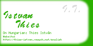istvan thies business card